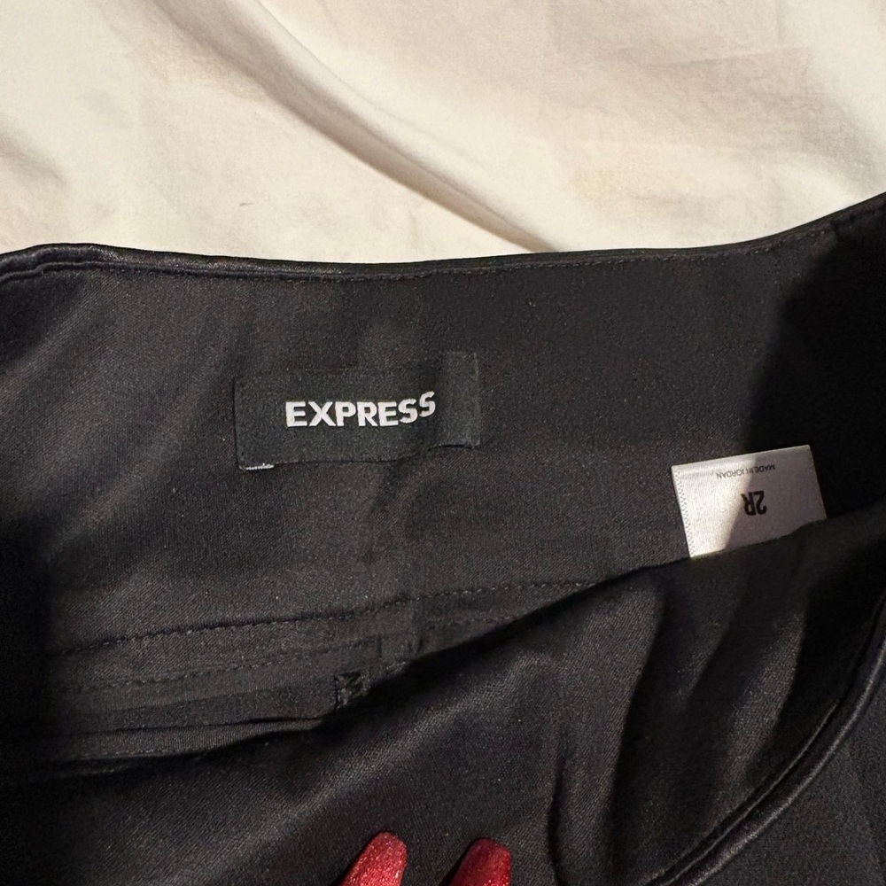 Express Black High Rise Ankle Women's Pants - Picture 6 of 7